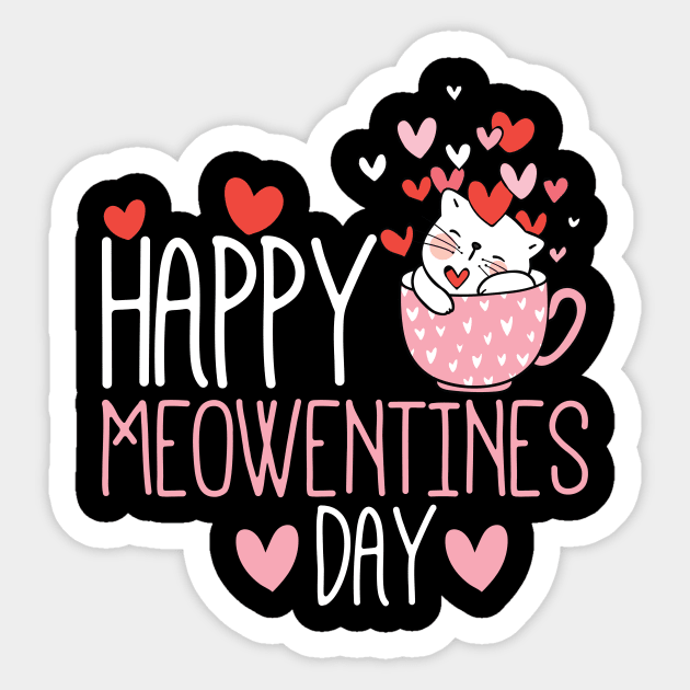 Happy Meowentine's Day Sticker by BKFMerch